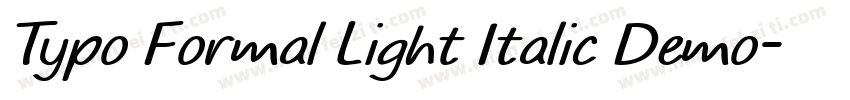 Typo Formal Light Italic Demo字体转换